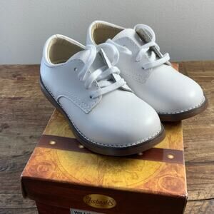 Footmates Willy White Leather Oxford‎ Boys shoes size 9.5 New